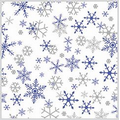 SILVER & PURPLE SNOWFLAKES Sheet Tissue Paper